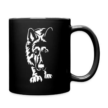 German Shepherd "Black Edition" - Full Colour Mug - black - Right