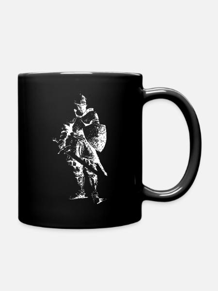 Eisenritter-Silhouette - Tasse einfarbig - Schwarz