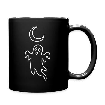 Art en trait de fantôme au clair de lune - Mug uni - noir - Droite