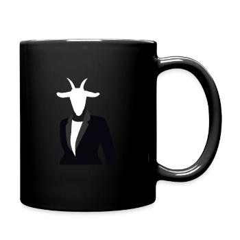 Goat boss with suit - Full Colour Mug - black - Right