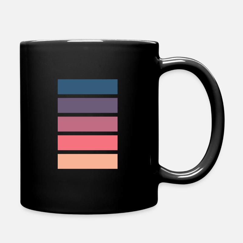 Five Color Bars 001 "Miami Sunset" design - Full Colour Mug - black
