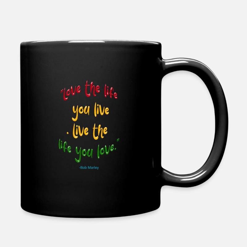 das Leben lieben - Tasse einfarbig - Schwarz