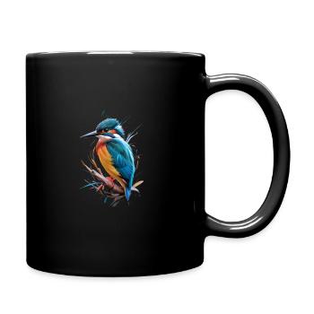 Vibrant Kingfisher - Nature's Jewel - Full Colour Mug - black - Right