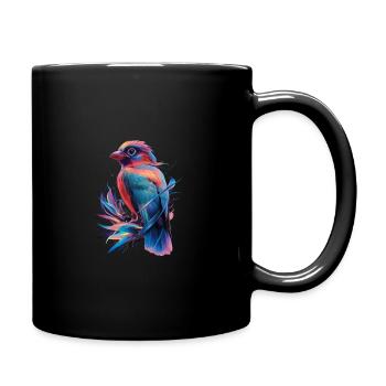 Radiant Parrot - Tropical Elegance - Full Colour Mug - black - Right