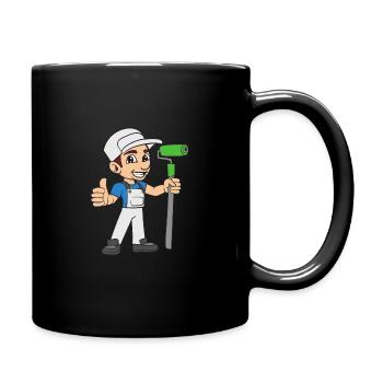 Maler - Tasse einfarbig - Schwarz - Rechts