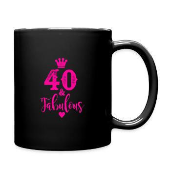 40th Birthday 40 Years Funny Saying Funny - Full Colour Mug - black - Right