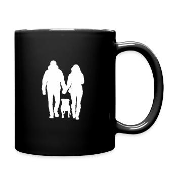 Paar mit Stafford - Tasse einfarbig - Schwarz - Rechts