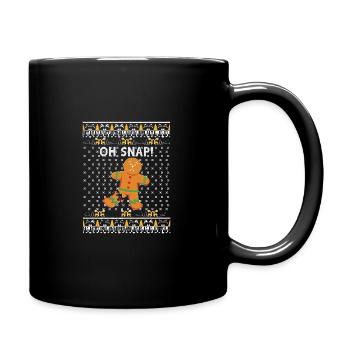 Gingerbread gingerbread man christmas oh snap - Full Colour Mug - black - Right