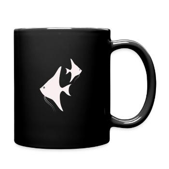 Fisch Aquarium Meerestier Klima Umweltschutz - Tasse einfarbig - Schwarz - Rechts