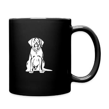 Labrador Hund Silhouette - Tasse einfarbig - Schwarz - Rechts