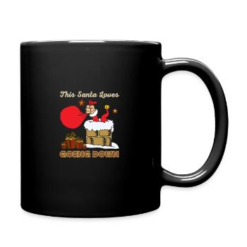 Ce Père Noël aime descendre humour de Noël drôle - Mug uni - noir - Droite