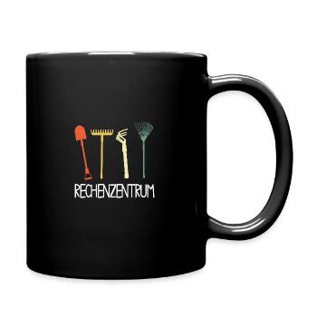 Rechenzentrum Rechner Computer EDV Server lustig - Tasse einfarbig - Schwarz - Rechts