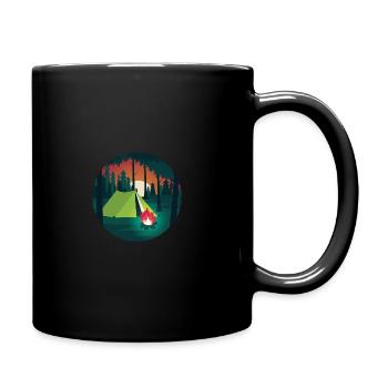 Camping Forest Clothing Shirt Cap Cup - Full Colour Mug - black - Right