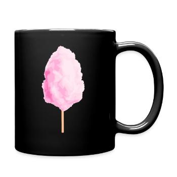Cotton candy pink candy fairground - Full Colour Mug - black - Right