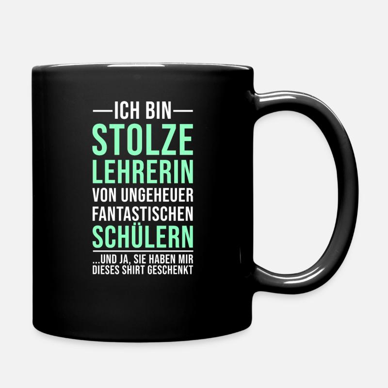Lehrerin Abschiedsgeschenk Lustige Geschenkidee - Tasse einfarbig - Schwarz