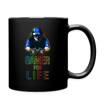 Gamer For Life Gift for Gamers & Gamers - Full Colour Mug - black - Right