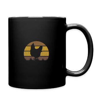 Poulet - Mug uni - noir - Droite