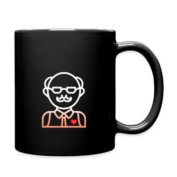 Daddy Santa Papuan Humor Joke Gift PAPI Grandpa G - Full Colour Mug - black - Right