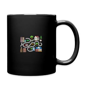Tapis de jeu Tapis de jeu Carte routière Massage - Mug uni - noir - Droite