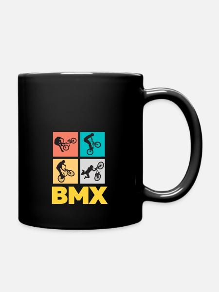 BMX - Ultimate Bike/Biker Design - Full Colour Mug - black