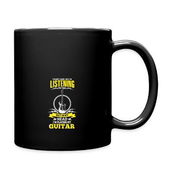 Funny guitar guitarist saying - Full Colour Mug - black - Right