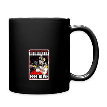 Music makes me feel alive - Full Colour Mug - black - Right