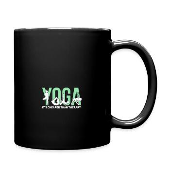 Cooles Yoga Gymnastik Spruch Motiv - Tasse einfarbig - Schwarz - Rechts