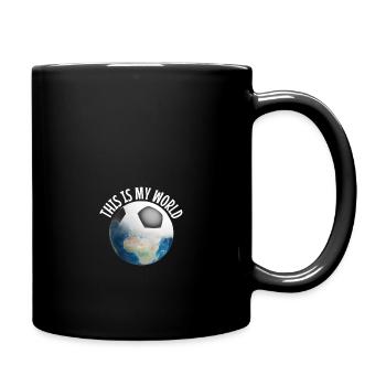 Le football est mon monde - Mug uni - noir - Droite