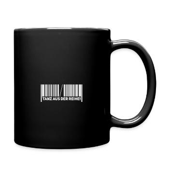 Tanz aus der Reihe Barcode - Tasse einfarbig - Schwarz - Rechts