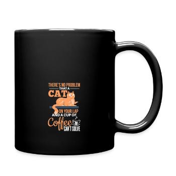 Witziges Katzen Haustier Spruch Design - Tasse einfarbig - Schwarz - Rechts