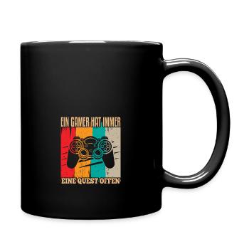 Cooles Gamer Zocker Spruch Design - Tasse einfarbig - Schwarz - Rechts