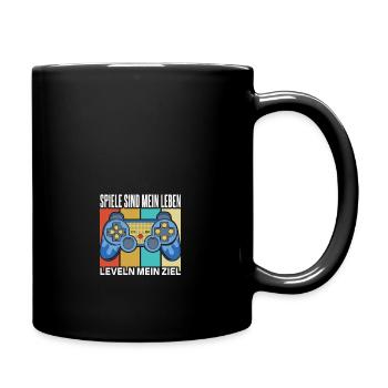 Cooles Gamer Zocker Spruch Design - Tasse einfarbig - Schwarz - Rechts