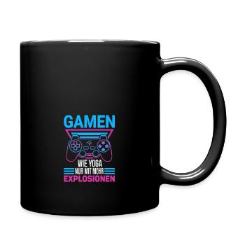 Cooles Gamer Zocker Spruch Design - Tasse einfarbig - Schwarz - Rechts