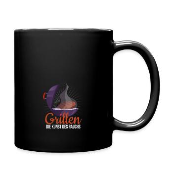 Cooler Griller Barbeque Grillen Spruch - Tasse einfarbig - Schwarz - Rechts