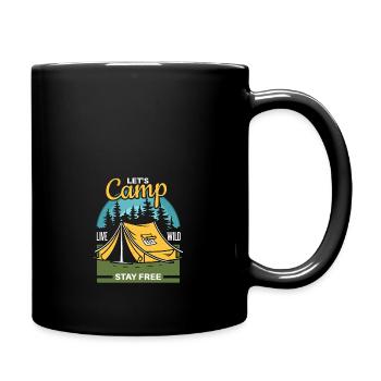 Fun Camper Wanderer Nature Design - Full Colour Mug - black - Right