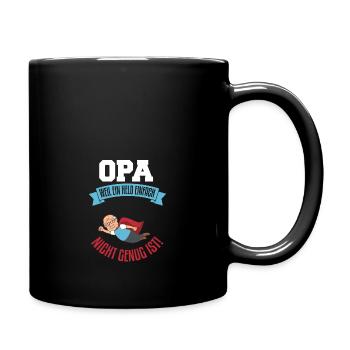 Cooles Opa Großvater Enkel Spruch Motiv - Tasse einfarbig - Schwarz - Rechts