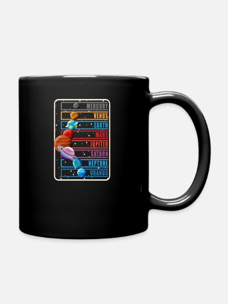 Solar system planets astronomer science - Full Colour Mug - black