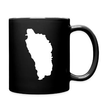 Dominica map flag - Full Colour Mug - black - Right
