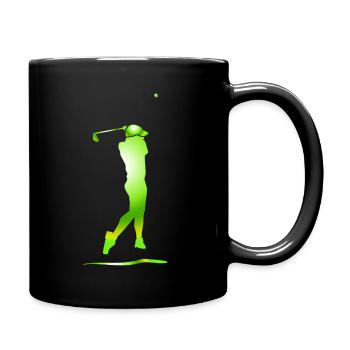Motif Golf Golfer Gift - Full Colour Mug - black - Right