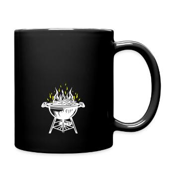 Grill Fire Grilling Meat - Full Colour Mug - black - Right