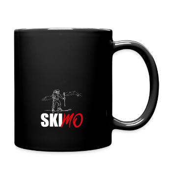 SKIMO Ski Mountaineering Skitouren - Tasse einfarbig - Schwarz - Rechts