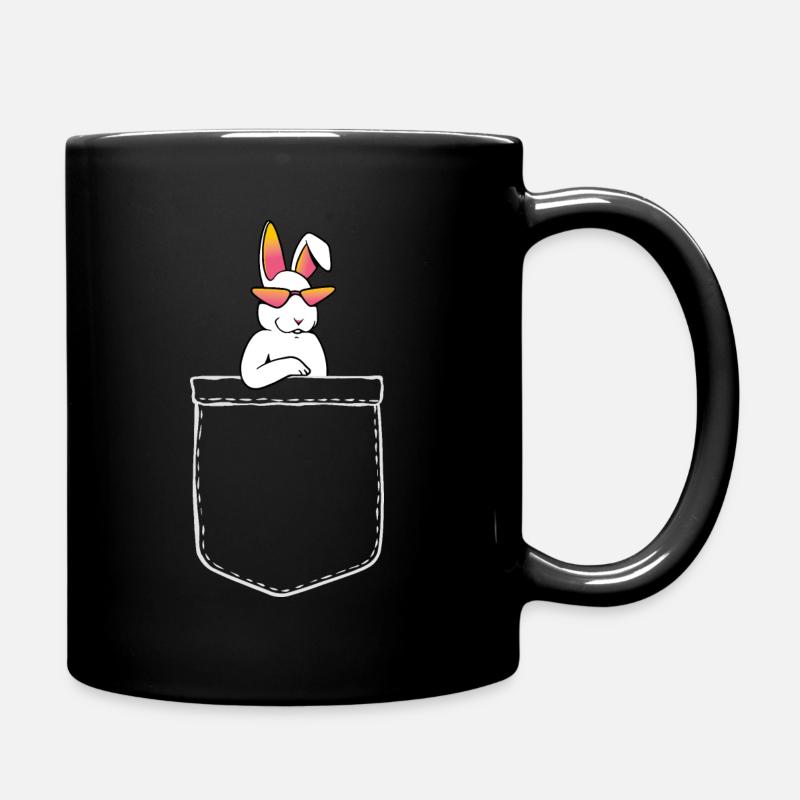Hase Brusttasche Kaninchen Cool Haustier Geschenk - Tasse einfarbig - Schwarz
