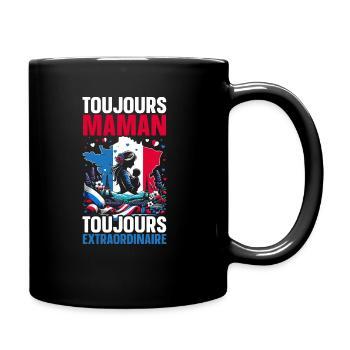 Fête des mères aux racines françaises, maman, meilleur - Mug uni - noir - Droite