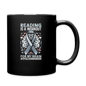 Dyslexia Awareness Month Dyslexia Fighter - Full Colour Mug - black - Right