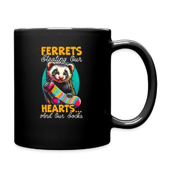 Drôle d’amant furet belette mammifère animal - Mug uni - noir - Droite
