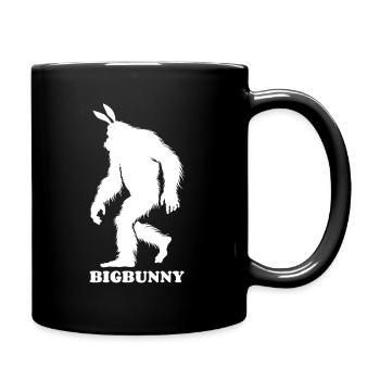 Bigbunny - Bigfoot - Osten - Fabelwesen - Tasse einfarbig - Schwarz - Rechts