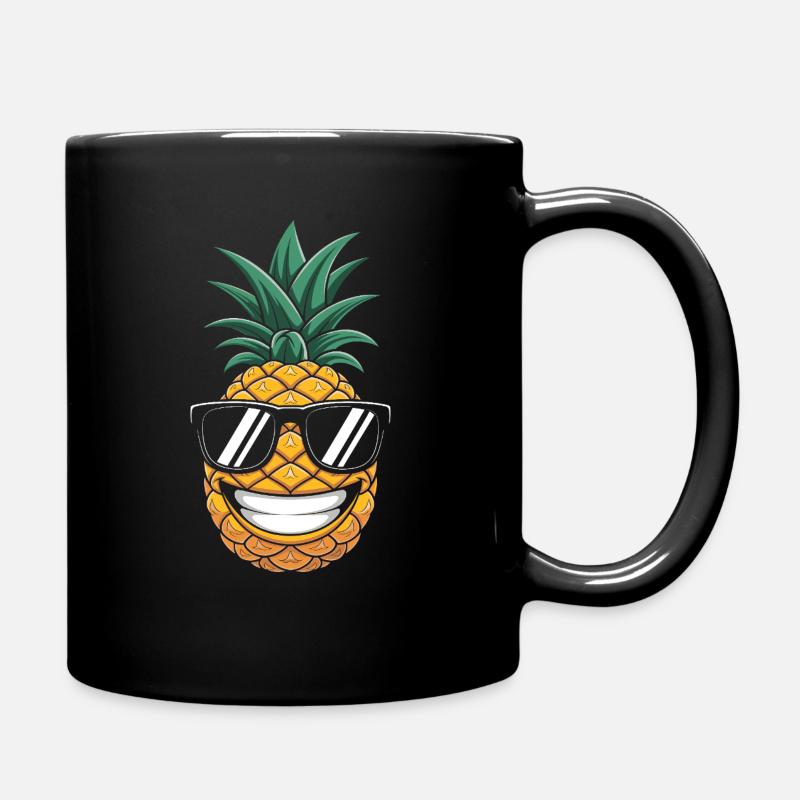pineapple Cool Pineapple Sunglass Funny - Full Colour Mug - black