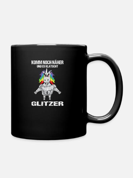 Einhorn - Tasse einfarbig - Schwarz