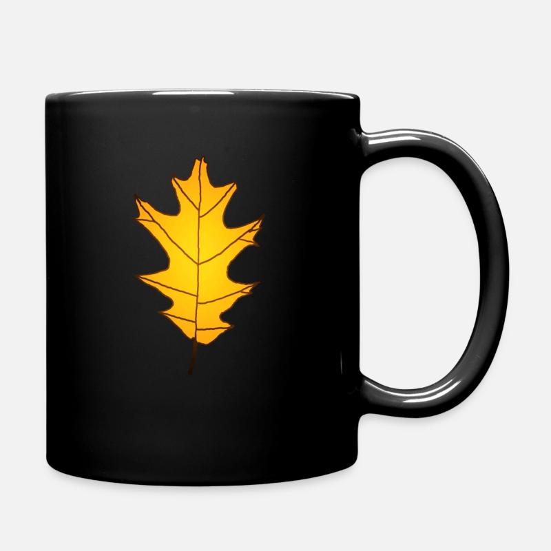 Orange brillant, feuille d’automne - Mug uni - noir