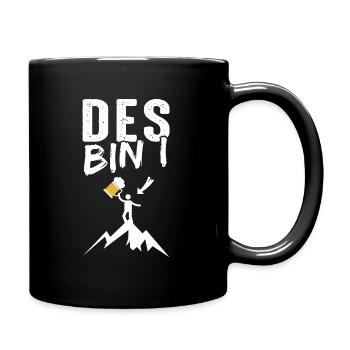 Des Bin I Beer Mountaineer Climbing Nature Mountains Wa - Full Colour Mug - black - Right
